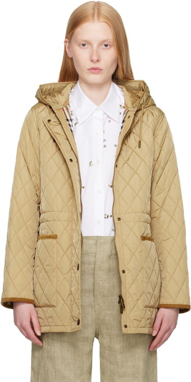Пухо яке Burberry Burberry Quilted Hooded Jacket Бежово | 8113841, 0
