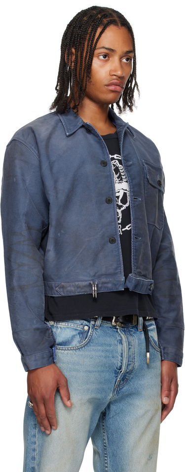 Яке Enfants Riches Déprimés Enfants Riches Déprimés Denis Cropped Button-Up Jacket Синьо | 030-529, 1