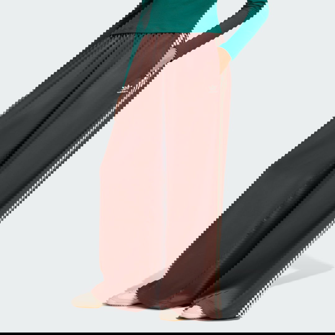 Панталони adidas Performance Adicolor Satin Wide Leg Pants Кафяво | KD2541, 0