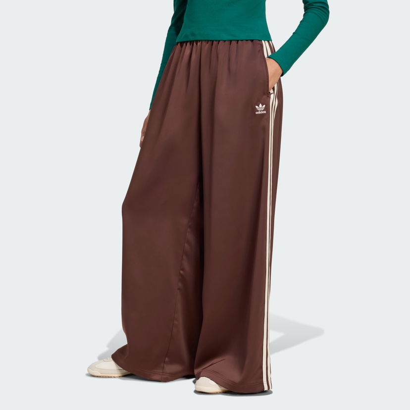 Панталони adidas Performance Adicolor Satin Wide Leg Pants Кафяво | KD2541