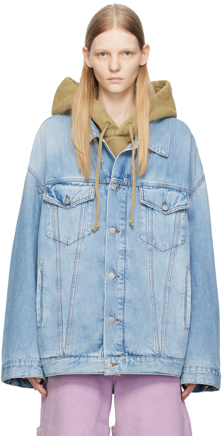 Облекло Acne Studios Loose Fit Denim Синьо | C90094-, 0