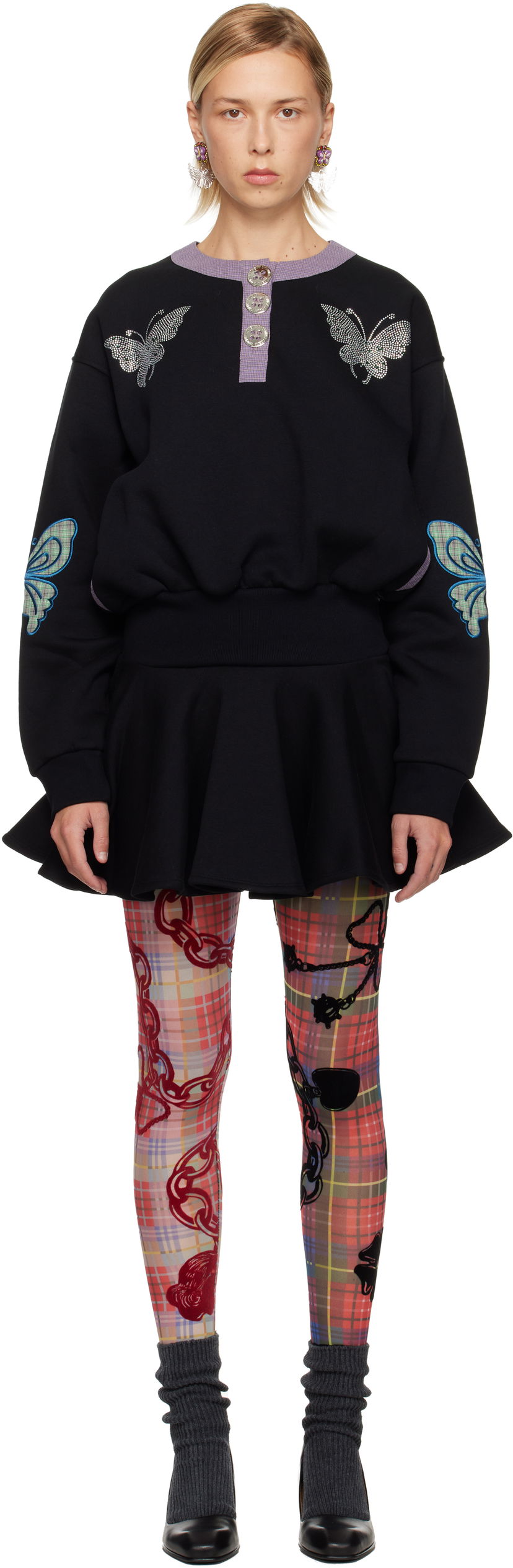 Pокля Chopova Lowena Quimby Butterfly Flared Dress Многоцветен | 1347