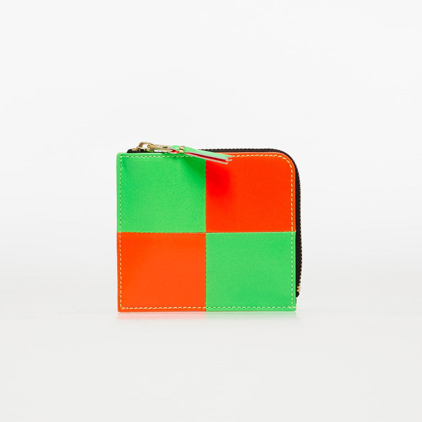 Портфейл Comme des Garçons Fluo Squares Wallet Многоцветен | SA3100FS Orange/ Green