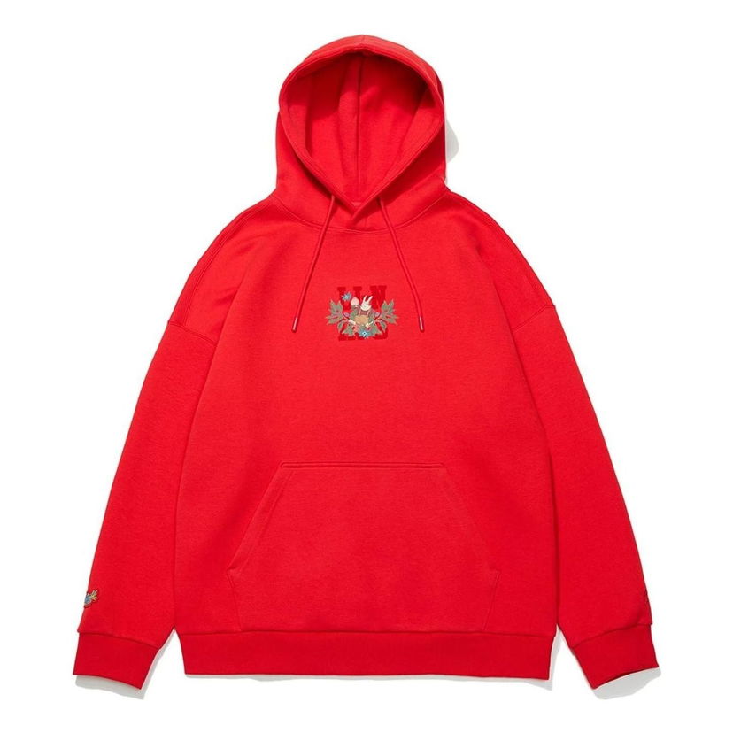 Суитчър Li-Ning Knit Hoodie with Embroidery Червено | AWDT013-2