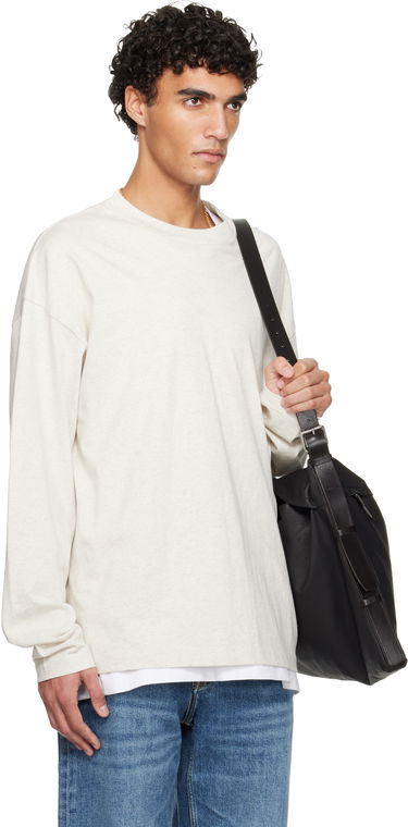 Тениска Fear of God Fear of God ESSENTIALS Holiday Embroidered Classic Long Sleeve T-shirt Бежово | 125HO254202F, 1