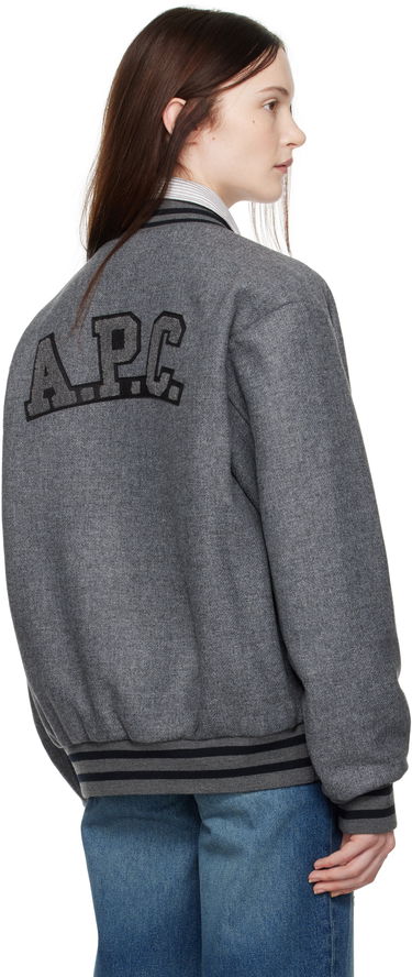 Яке бомбър A.P.C. Wool Bomber Jacket Сиво | WVBEB-M02974, 2