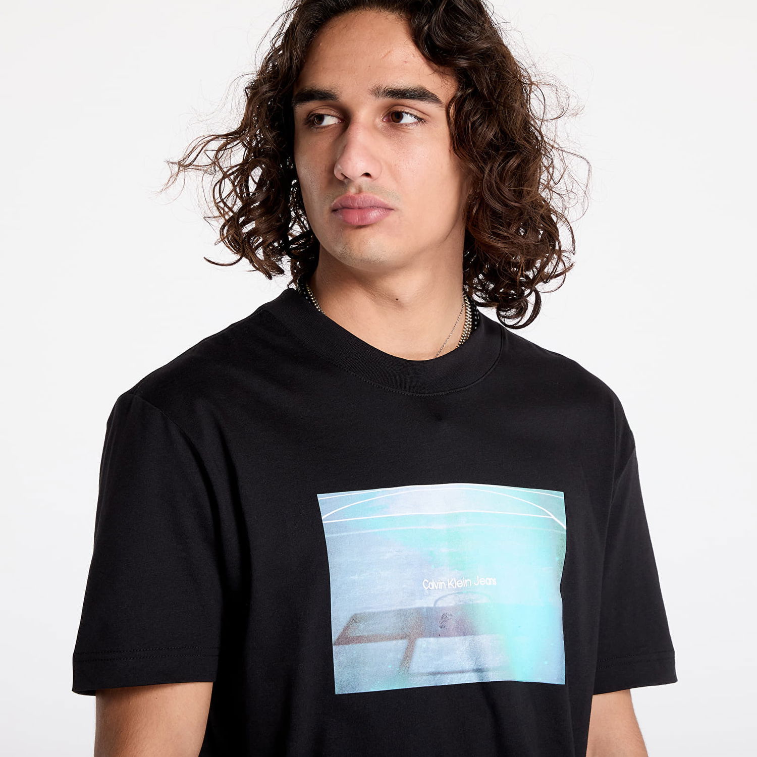 Тениска CALVIN KLEIN Basketball Court Graphic Tee Черно | J30J326869 BEH, 1