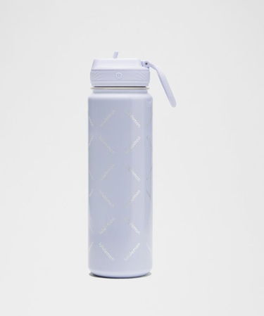 Бутилки за пиене lululemon Back to Life 710 ml Water Bottle with Straw Print Лилаво | prod20001831, 0