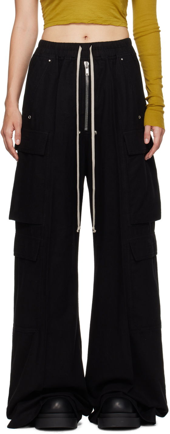 Карго панталони Rick Owens Double Cargo Jumbo Belab Trousers Черно | DS02D2324 CFL