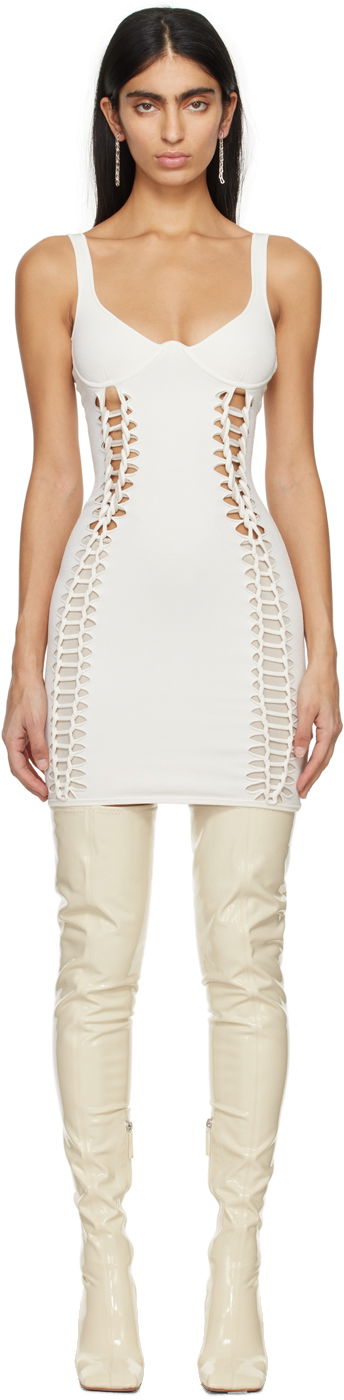Pокля Dion Lee Dion Lee Braided Minidress Бяло | A7801PS24, 0