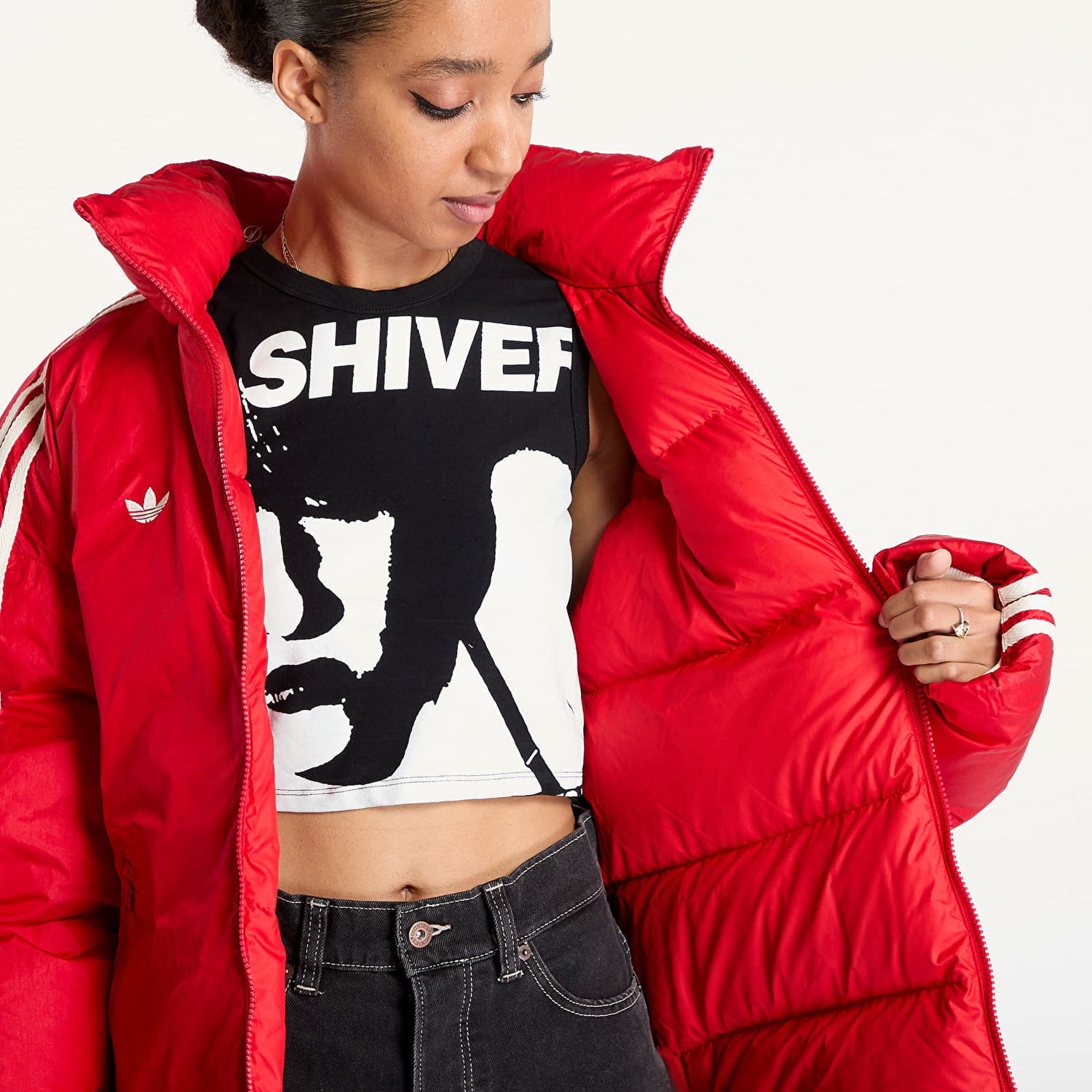 Пухо яке adidas Originals AVAVAV x Jacket Better Scarlet Червено | JG1427, 1