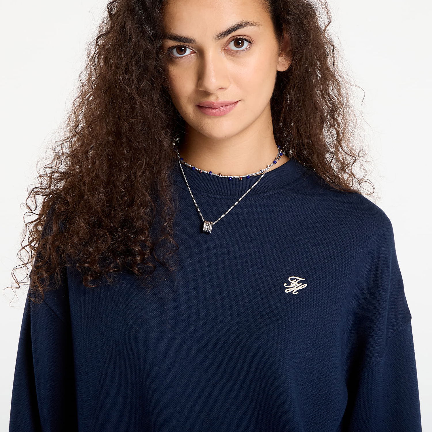 Суитчър Tommy Hilfiger Tommy Hilfiger Script Pique Sweatshirt Тъмно синьо | WW0WW46152 C1G, 1