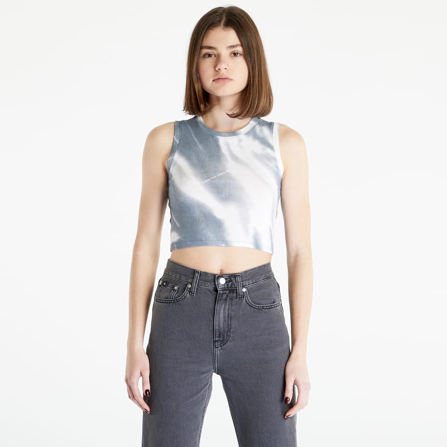 Съкратен топ CALVIN KLEIN Motion Blur Aop Rib Tank Top Сиво | J20J220728 0IM, 0