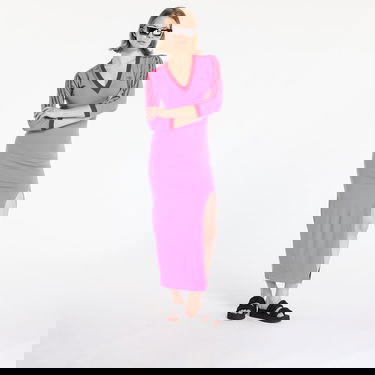 Pокля adidas Performance Adicolor Classics 3-Stripes Maxi Dress Розово | JY2941, 3