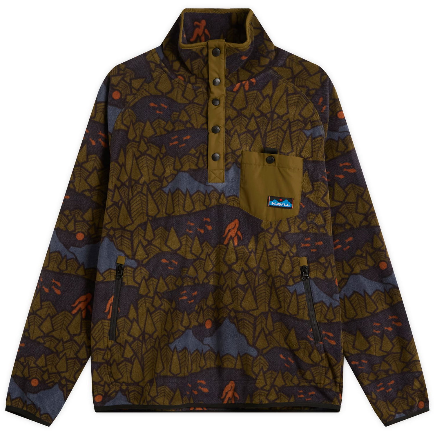 Пуловер KAVU Teannaway Fleece Pullover Зелено | 5065-2731, 1