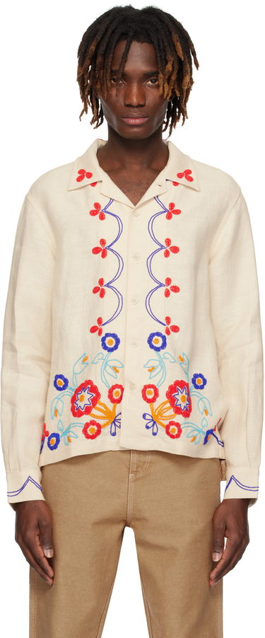 Риза Bode Bode Beaded Garden Party Shirt Бежово | MRS25SH030, 0