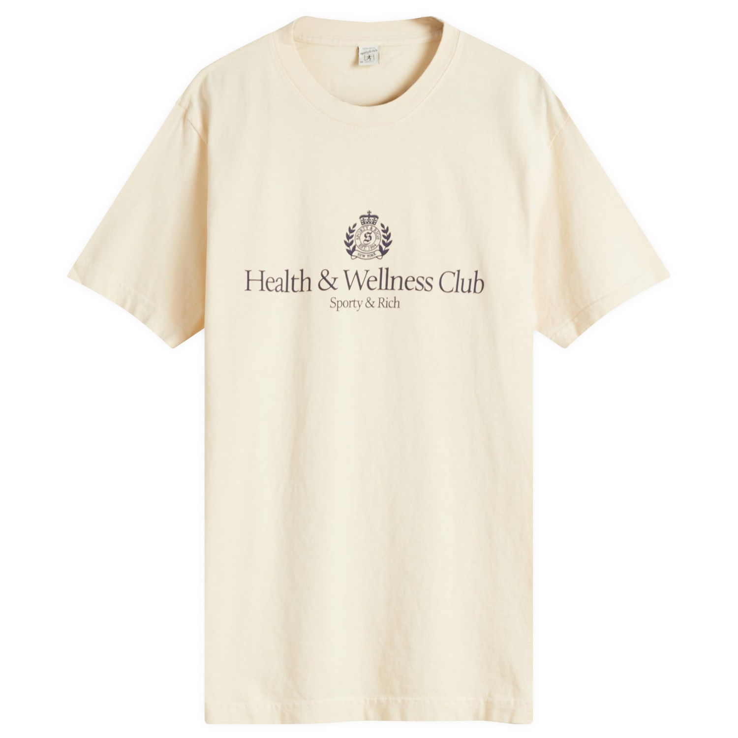 Тениска Sporty & Rich Sporty & Rich H&W Crest T-Shirt Бежово | TO043606241CR01, 0
