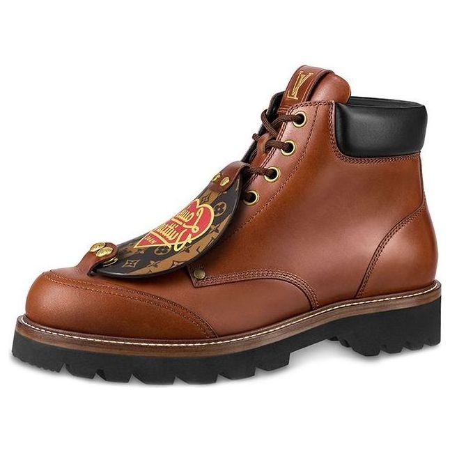 Кецове и обувки Louis Vuitton x Nigo Ankle Boots Кафяво | 1A9ID0