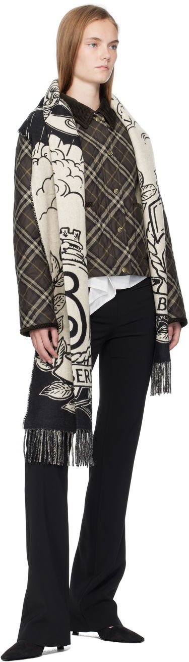 Шал Burberry Burberry Reversible Knight Crest Scarf Бежово | 8109372, 2
