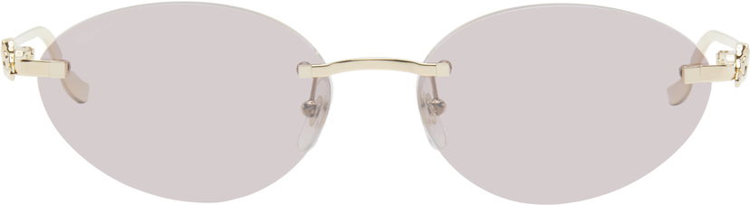 Слънчеви очила Cartier 'Panthère de ' Round Sunglasses Розово | CT0504S-004