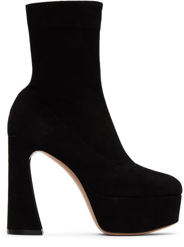 Кецове и обувки Gianvito Rossi Suede Platform Ankle Boots Черно | G73174.70RIC.CAM, 0