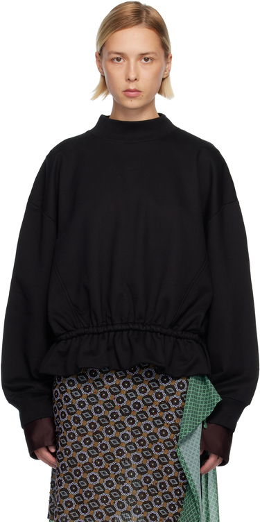Суитчър Dries Van Noten Dries Van Noten Ruffled Sweatshirt Черно | 252-011137-2611, 0