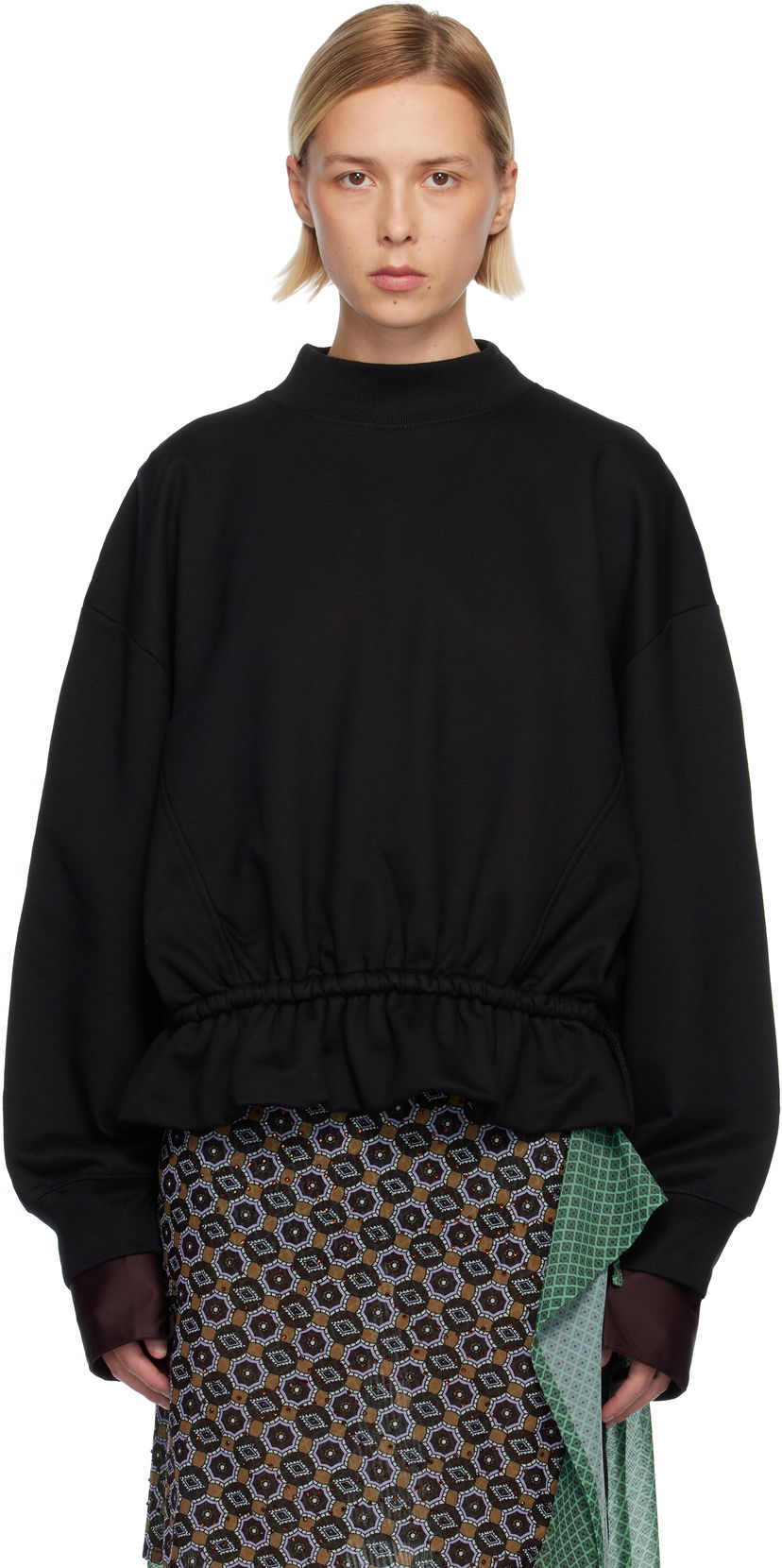 Суитчър Dries Van Noten Dries Van Noten Ruffled Sweatshirt Черно | 252-011137-2611