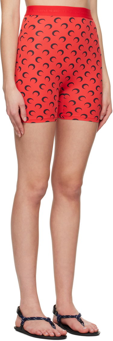 Къси панталони Marine Serre Marine Serre Moon Jersey Sport Shorts Червено | WSH007A CJER0001, 1