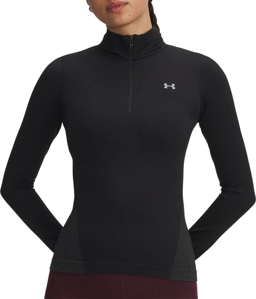 Тениска Under Armour Long Sleeve Vanish Seamless Quarter Zip Top Черно | 6000644-003