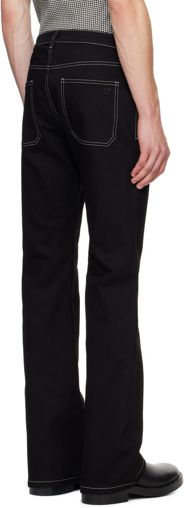 Дънки Courrèges Courrèges Topstitched Bootcut Jeans Черно | 324DPA208DE0020, 2