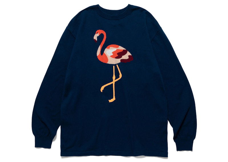 Пуловер Human Made Flamingo Sweater Тъмно синьо | HM25CS004
