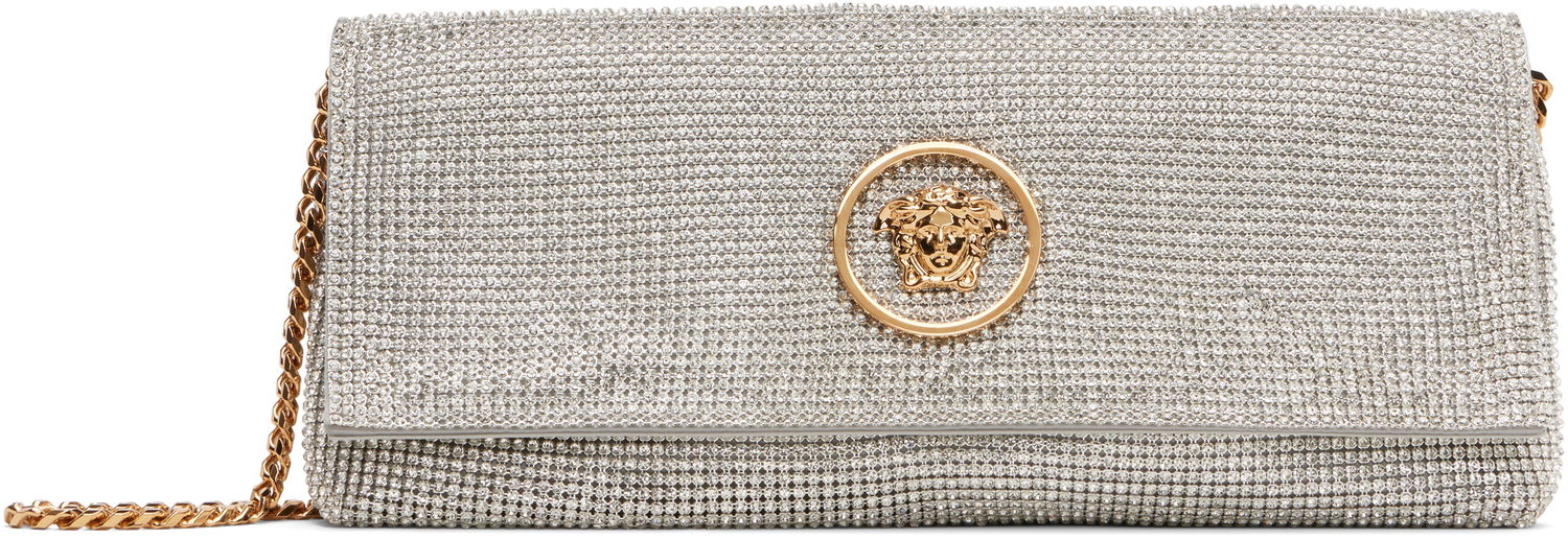 Дамска чанта Versace Versace 'La Medusa' Crystal Clutch Металик | 1019867_1A15325, 0