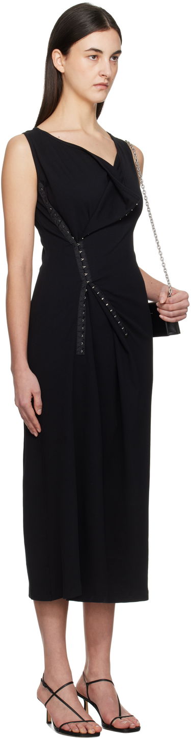 Pокля Maison Margiela MM6 Maison Margiela Cotton Rib Hook-Eye Midi Dress Черно | S52CT0786 M20054, 1