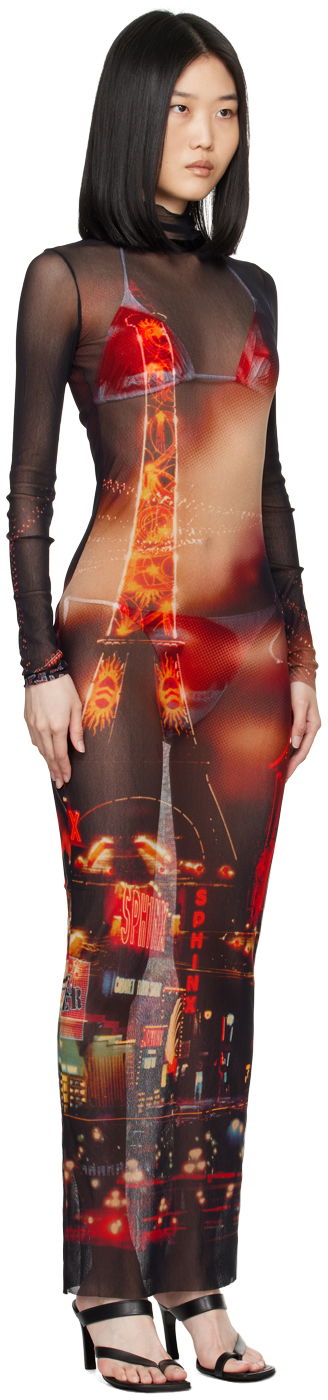 Pокля Jean Paul Gaultier Jean Paul Gaultier 'The Pigalle' Mesh Maxi Dress Многоцветен | 24/30-F-RO247-T552-00301550, 1