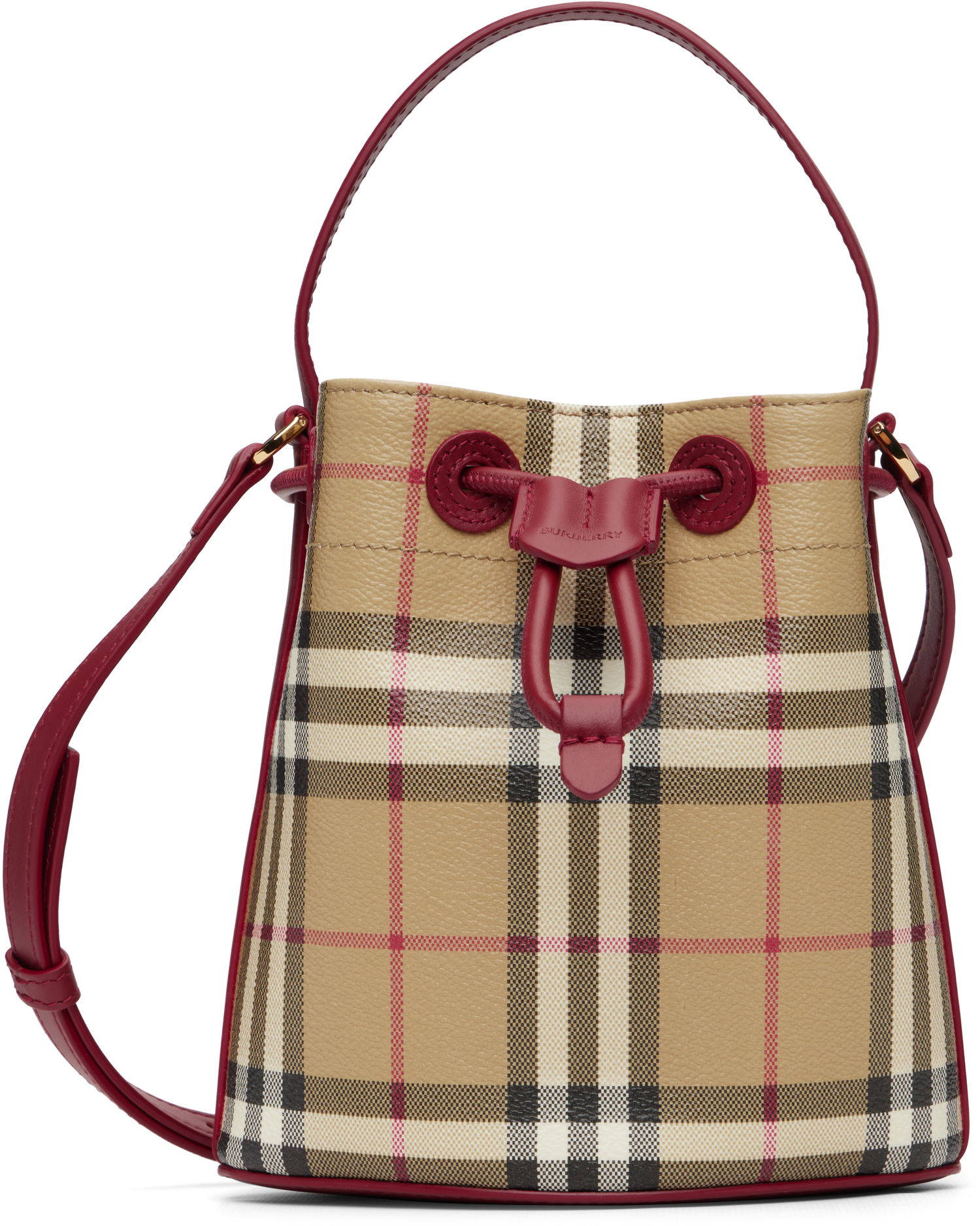 Дамска чанта Burberry Mini Check Bucket Bag Многоцветен | 8116284, 0