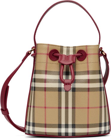 Дамска чанта Burberry Mini Check Bucket Bag Многоцветен | 8116284, 0