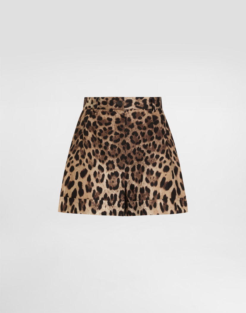 Къси панталони Dolce & Gabbana Dolce & Gabbana Leopard-print Poplin Shorts Многоцветен | FTASXTHS5E3HY13M