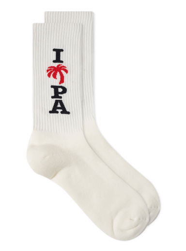 Чорапи Palm Angels I Love PA Sock Бяло | PMRA001S23FAB0040110