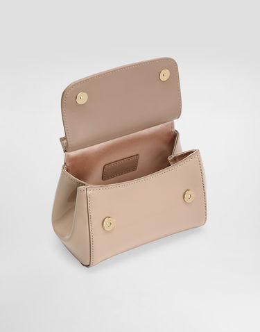 Дамска чанта Dolce & Gabbana Dolce & Gabbana Mini Sicily Patent Calfskin Bag Бежово | EB0003A106780412, 3