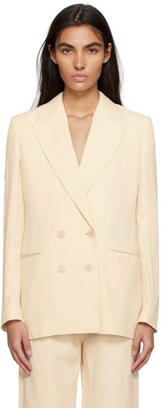 Яке Stella McCartney Stella McCartney Double-Breasted Blazer Бежово | 6500313STA49, 0
