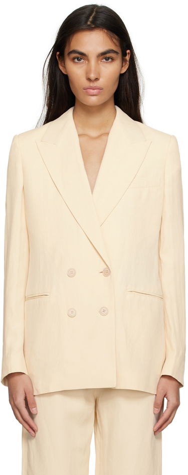 Яке Stella McCartney Stella McCartney Double-Breasted Blazer Бежово | 6500313STA49, 0