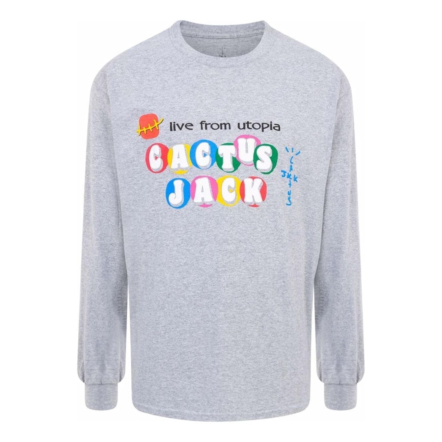 Тениска Cactus Jack by Travis Scott Travis Scott x McDonalds Live From Utopia Long Sleeve T-Shirt Сиво | CJMD-LS131, 0