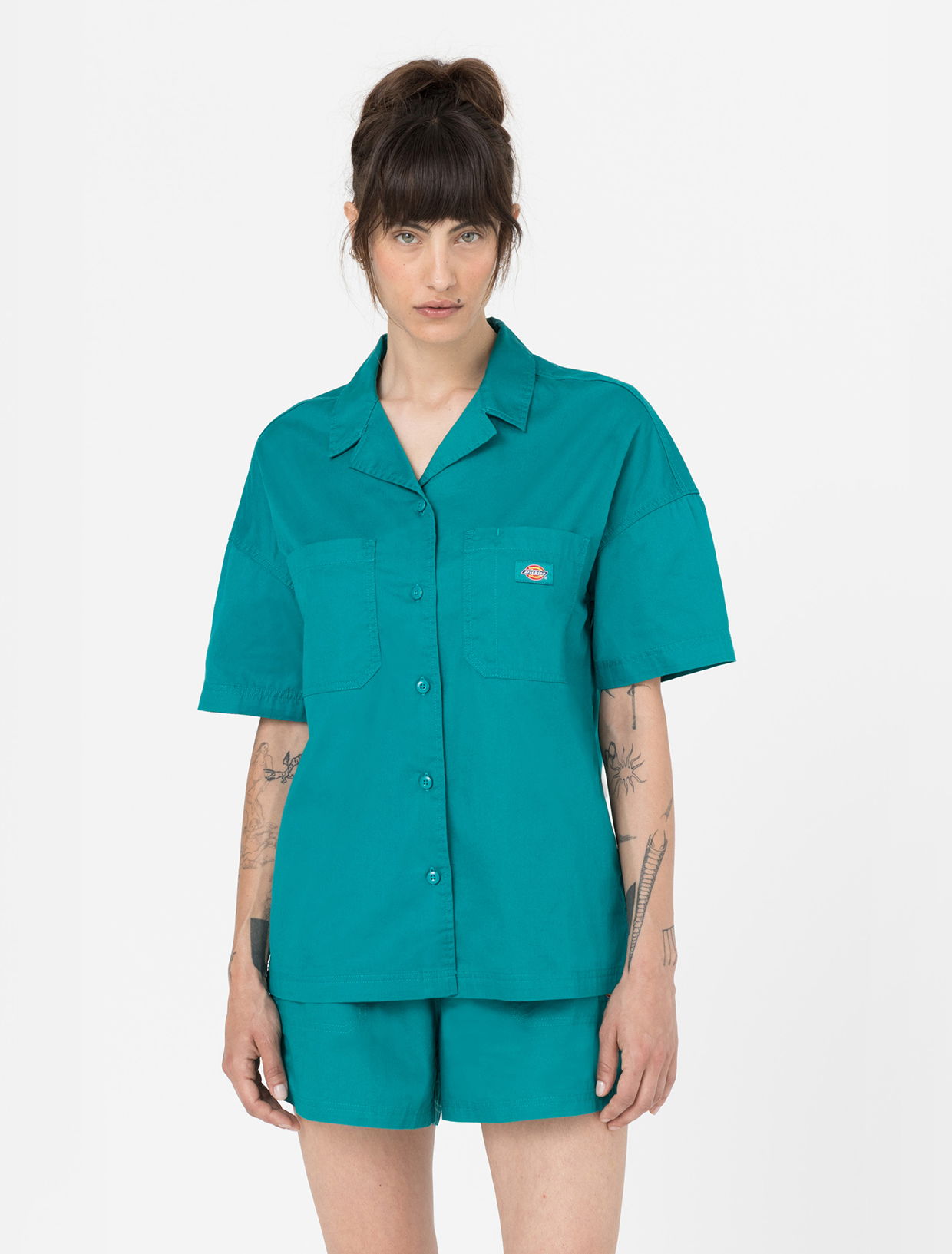 Риза Dickies Vale Shirt Тюркоазено | 0A4Y7S, 0