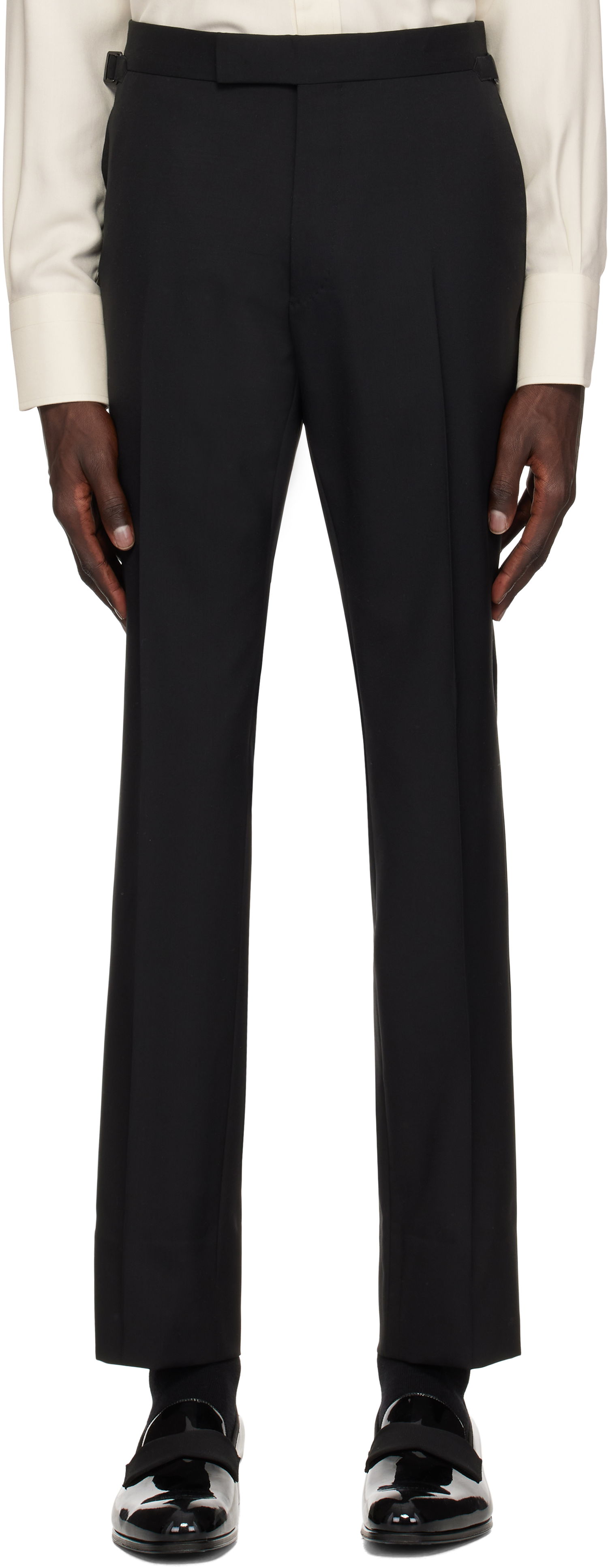 Панталони Tom Ford Tom Ford Shelton Plain Weave Trousers Черно | PLSS01-WOS02, 0