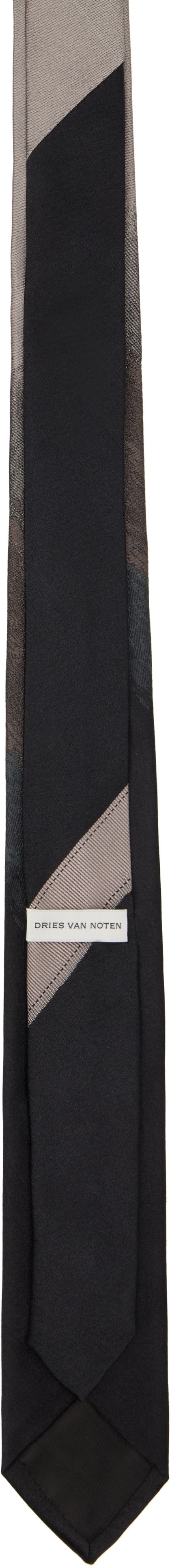 Колани Dries Van Noten Dries Van Noten Silk Tie Черно | 251-021600-1900, 1