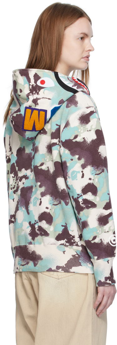 Суитчър BAPE A Bathing Ape Map Camo Shark Full Zip Hoodie Многоцветен | 001ZPL302001L, 2