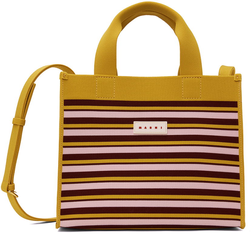 Голяма пазарска чанта Marni Small Shopping Tote Bag Розово | SHMP0083Q1 P6485