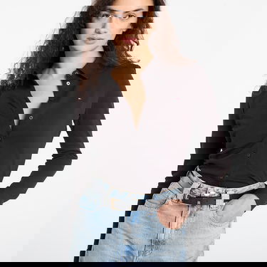 Риза Tommy Hilfiger 1985 Slim Pique Button Down Long Sleeve Shirt Черно | WW0WW43528 BDS, 1