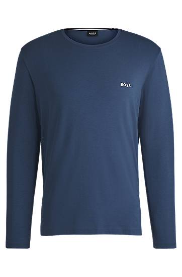 BOSS Stretch-Cotton Loungewear T-Shirt with Embroidered Logo