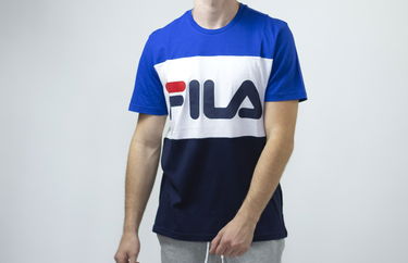 Тениска FILA Color Block T-Shirt Синьо | 681244-A436, 0